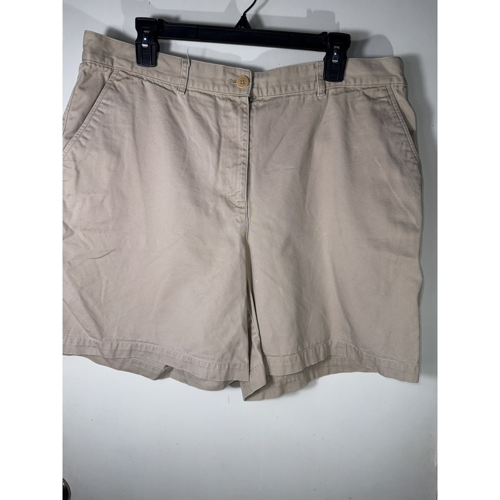 Lauren Ralph Lauren Shorts Womens Size 16 Beige Chino Casual Flat Front Classic